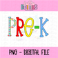 Pre-K  Png - School Sublimation  - Back To School Design