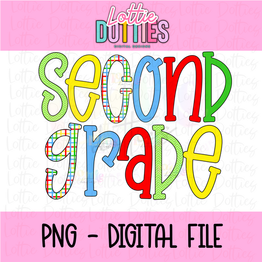 Second Grade PNG - Second Grade Sublimation - Digital Design