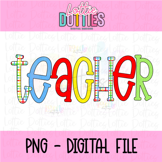 Teacher PNG - Back To School - Sublimation - Digital Download