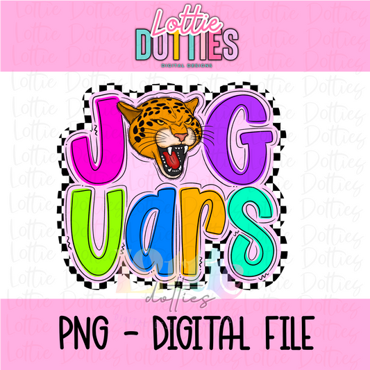 Jaguars  PNG -  Jaguars sublimation design - Digital Download - Neon Mascot