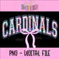 Cardinals PNG - Cardinals Sublimation design - Digital Download - coquette mascot