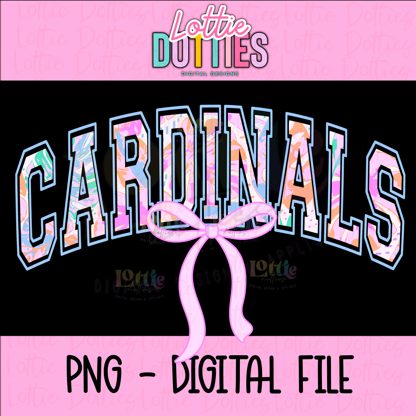 Cardinals PNG - Cardinals Sublimation design - Digital Download - coquette mascot