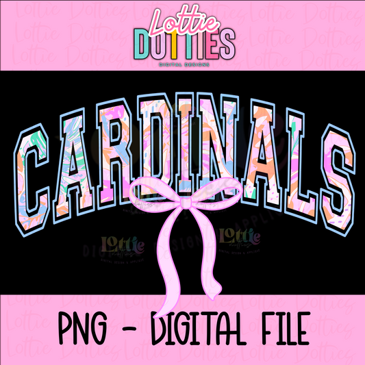 Cardinals PNG - Cardinals Sublimation design - Digital Download - coquette mascot