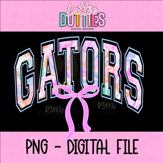 Gators PNG   - Digital Download - Sublimation Design - Orange and Blue poppy - Gators coquette design