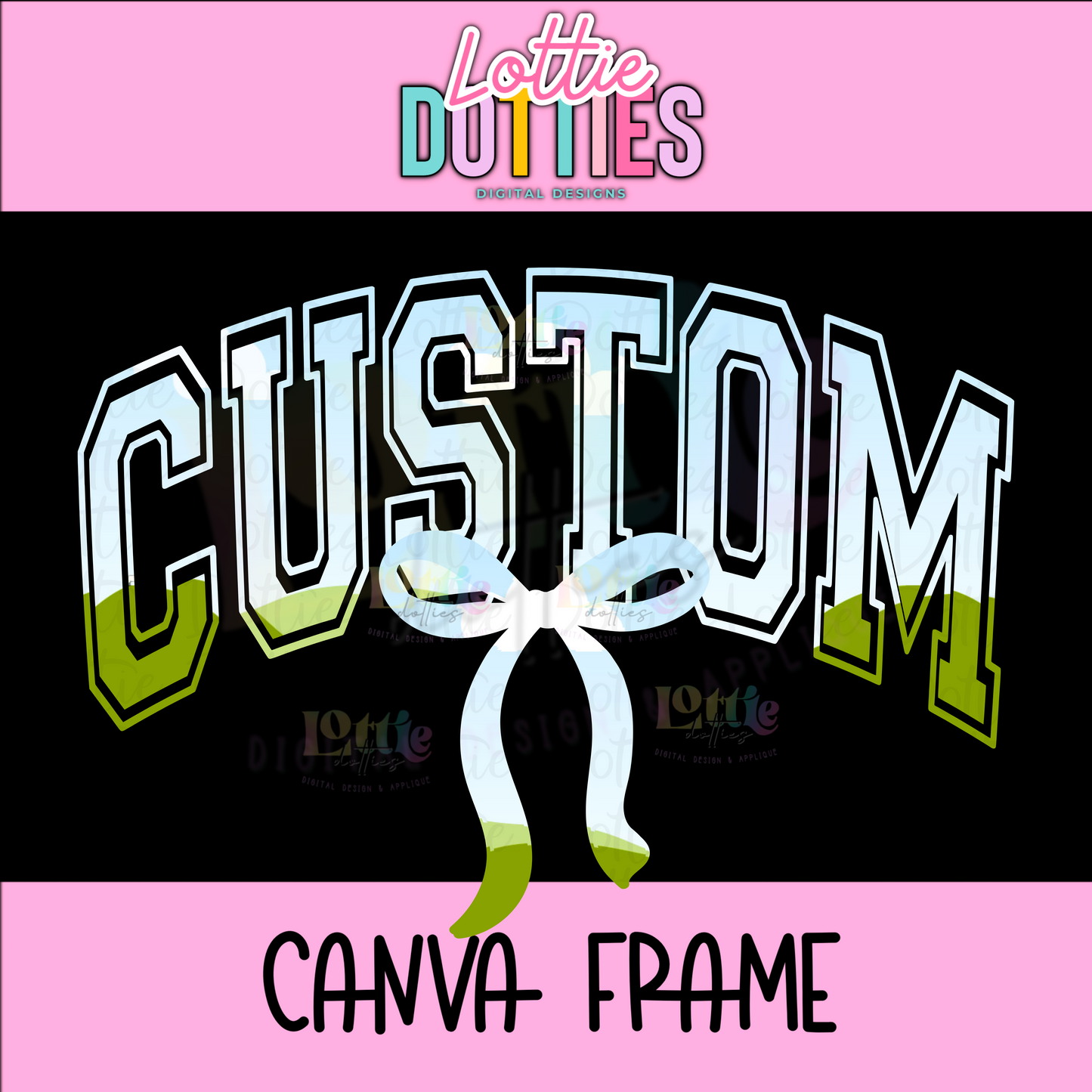 Custom Canva Frame - Custom Listing - Custom Order - Digital Download - Custom Canva Word Frame