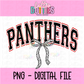 Panthers PNG - Panthers Sublimation  - Digital Download - Red and Black - coquette panthers design
