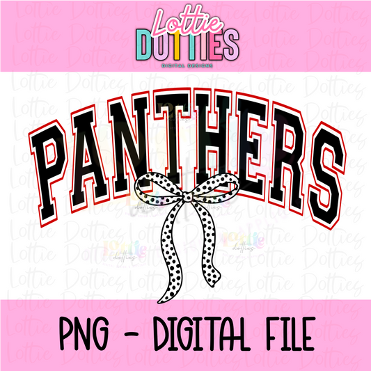 Panthers PNG - Panthers Sublimation  - Digital Download - Red and Black - coquette panthers design