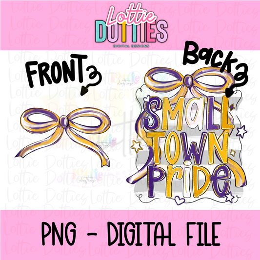 Small Town Pride PNG - Purple & Gold Small Town - Sublimation - Digital Download