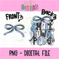 Small town pride PNG - Black & columbia blue School Spirit - Sublimation - Digital Download