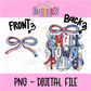 Small town pride PNG - Navy & columbia blue & Red School Spirit - Sublimation - Digital Download