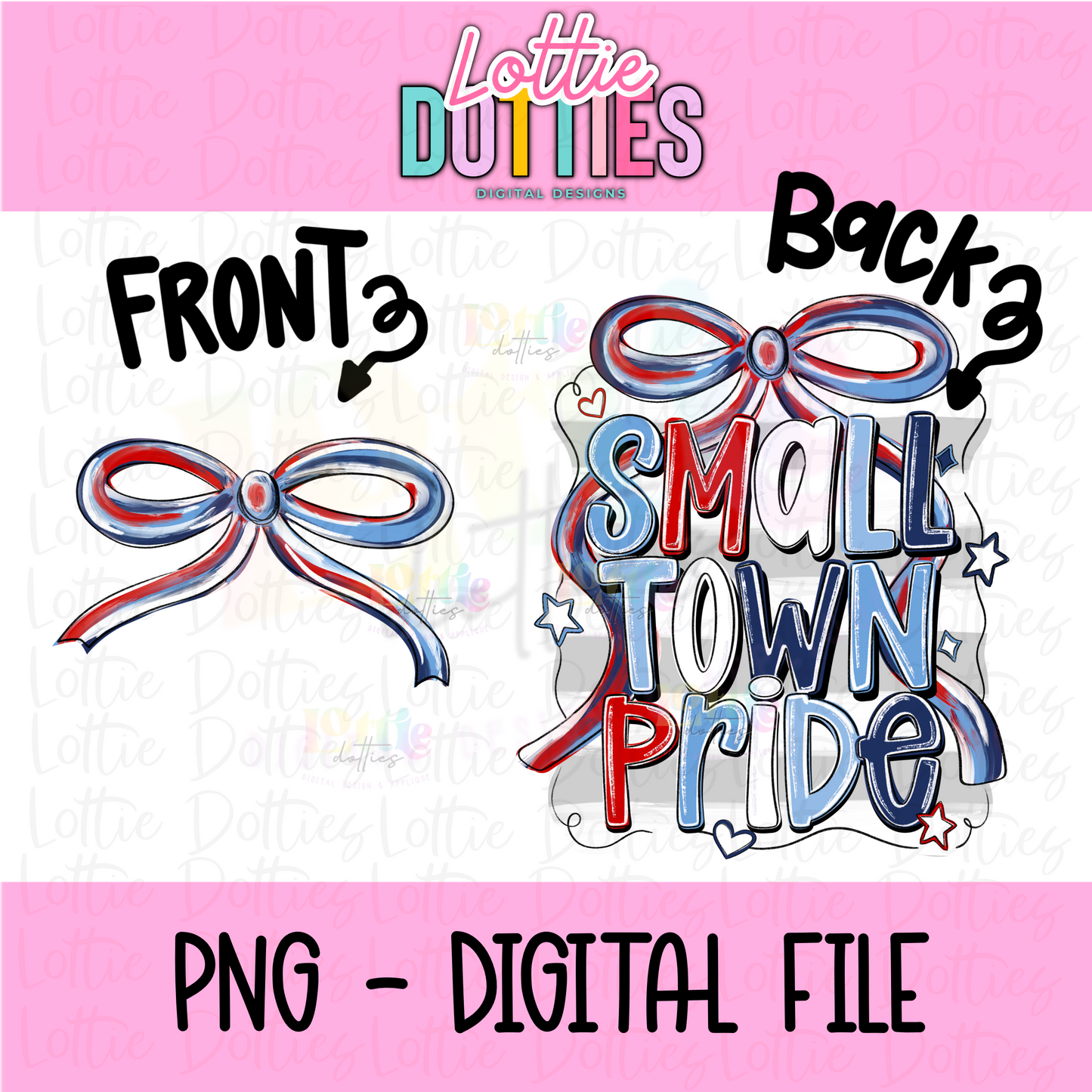 Small town pride PNG - Navy & columbia blue & Red School Spirit - Sublimation - Digital Download