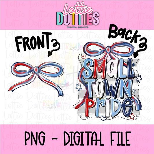 Small town pride PNG - Navy & columbia blue & Red School Spirit - Sublimation - Digital Download