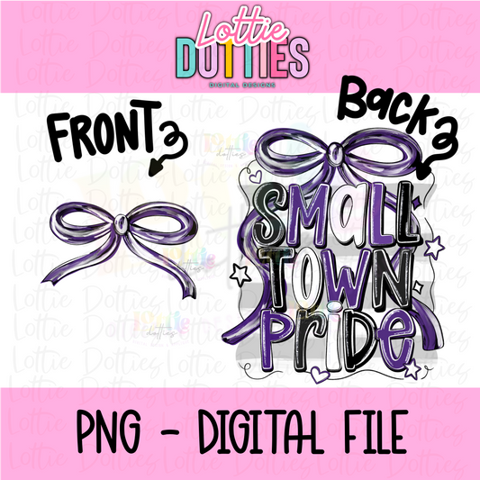Small Town Pride PNG - Purple & Black Small Town - Sublimation - Digital Download