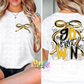 Go Fight Win PNG - Black & Gold School Spirit - Sublimation - Digital Download