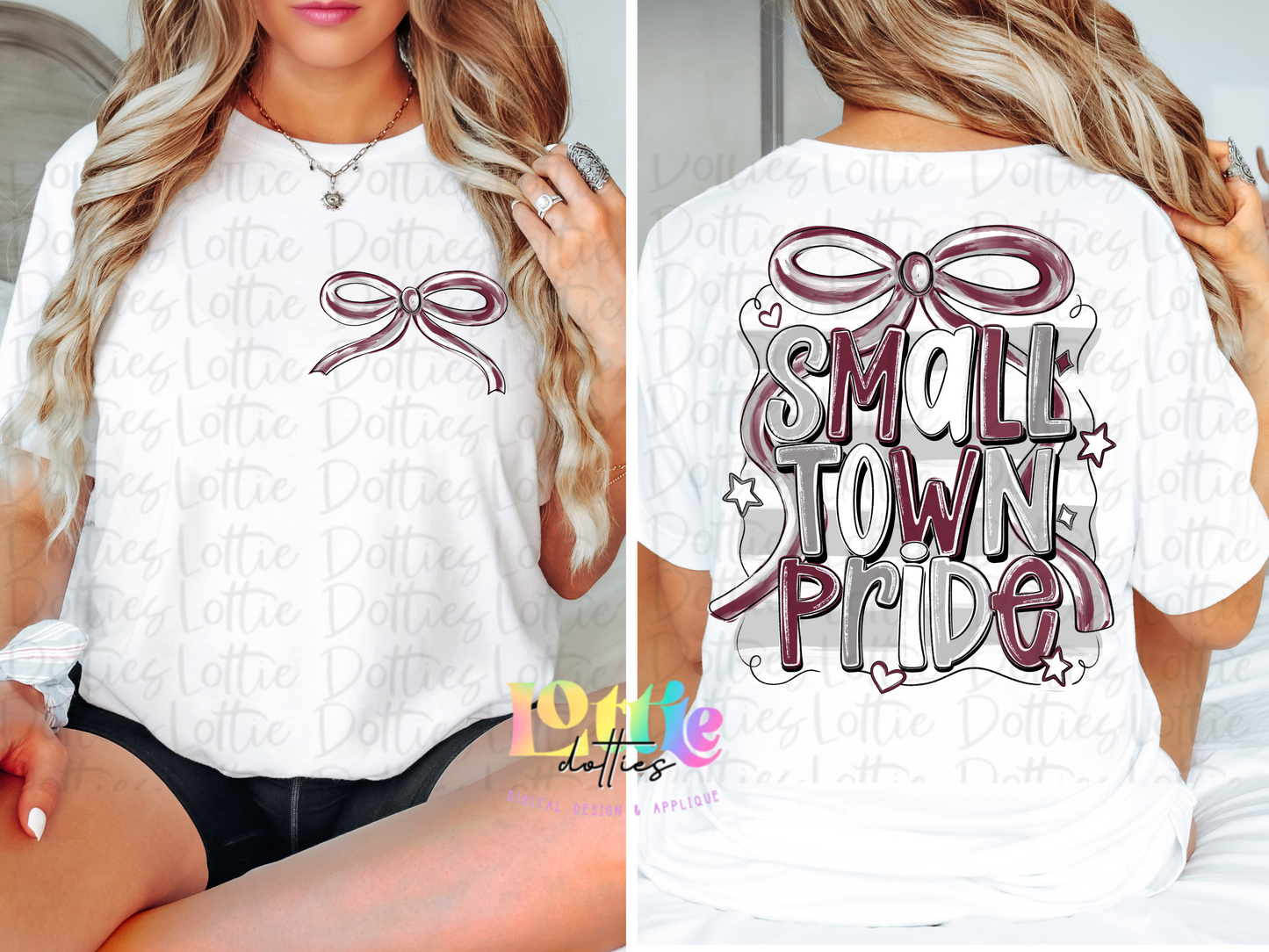 Small Town Pride PNG - Maroon & Gray Small Town - Sublimation - Digital Download