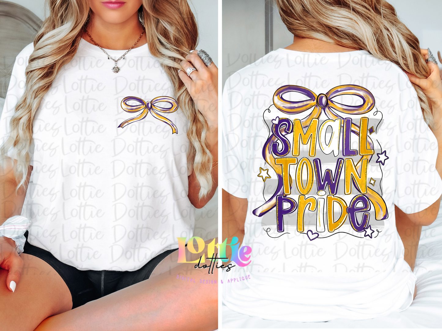Small Town Pride PNG - Purple & Gold Small Town - Sublimation - Digital Download
