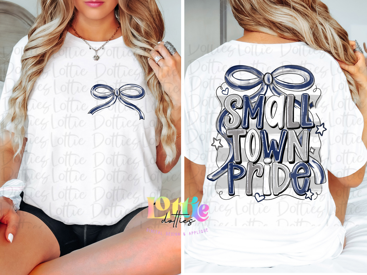 Small Town Pride PNG - Navy & Gray Small Town - Sublimation - Digital Download