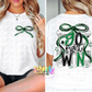 Go Fight Win PNG - Green & Black School Spirit - Sublimation - Digital Download