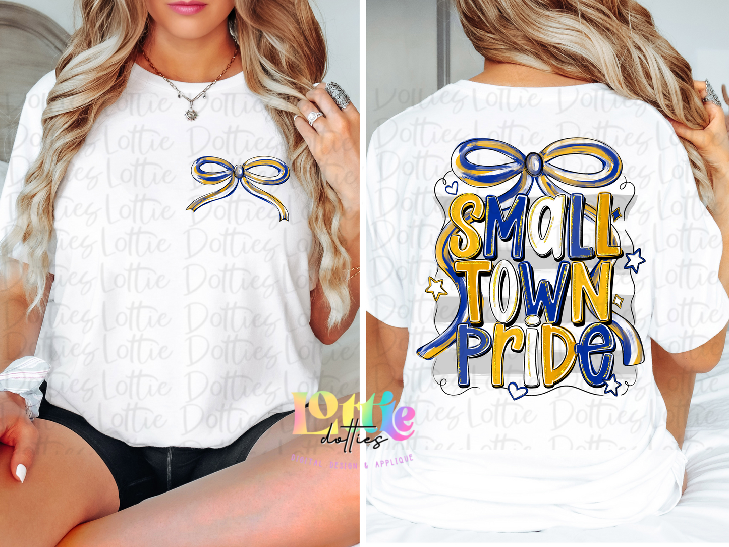 Small Town Pride PNG - Royal & Gold Small Town - Sublimation - Digital Download