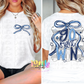 Go Fight Win PNG - Navy & columbia blue School Spirit - Sublimation - Digital Download