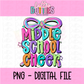 Middle School Cheer PNG - coquette - Digital Download - bow design