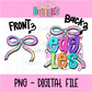 Eagles PNG - Eagles bow design - Digital Download - coquette design