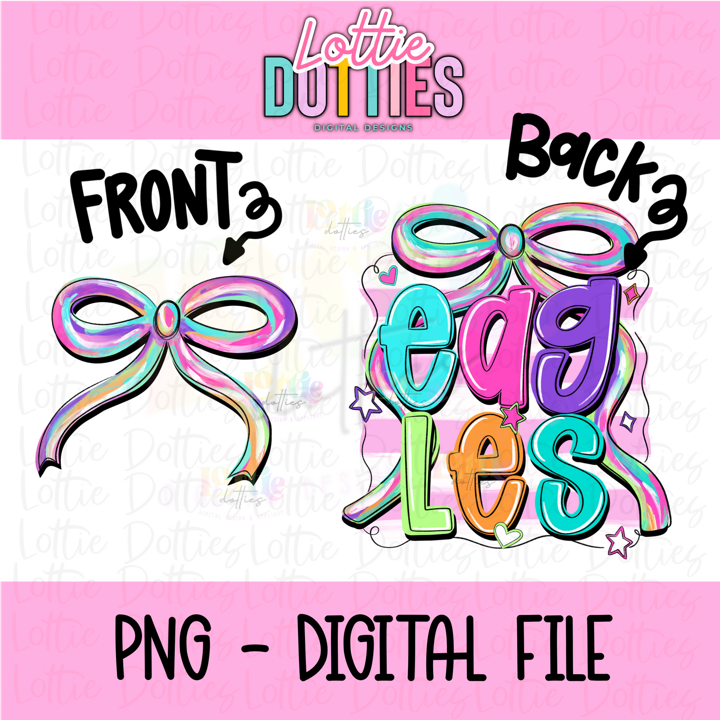 Eagles PNG - Eagles bow design - Digital Download - coquette design