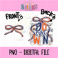 Go Fight Win PNG - Navy & orange School Spirit - Sublimation - Digital Download