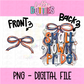 Small town pride PNG - Navy & orange School Spirit - Sublimation - Digital Download