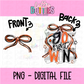 Go Fight Win PNG - Black & orange School Spirit - Sublimation - Digital Download