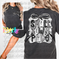 Small town pride PNG - Black & Gray School Spirit - Sublimation - Digital Download