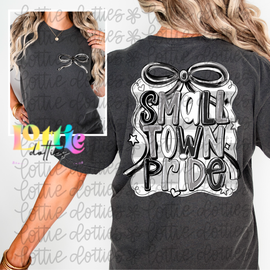 Small town pride PNG - Black & Gray School Spirit - Sublimation - Digital Download