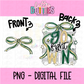 Go fight win PNG - Green & Vegas Gold School Spirit - Sublimation - Digital Download