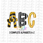 Black & Gold Tie Dye Spirit - Alphabet Clipart - Instant Download  - Alpha Pack