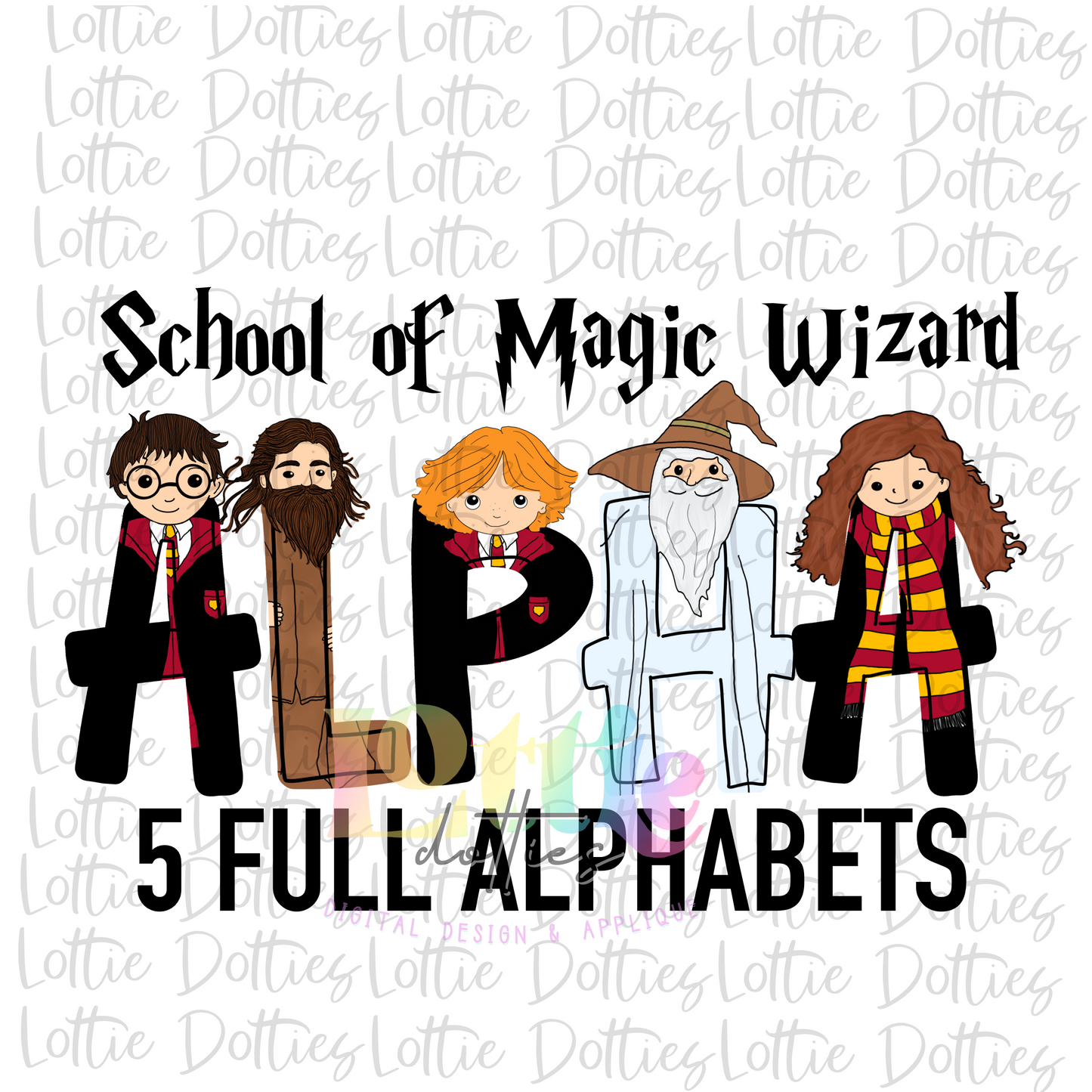 Wizard School of Magic Alphabet - Alpha Pack - Alphabet Clipart - Instant Download  - Alpha Pack