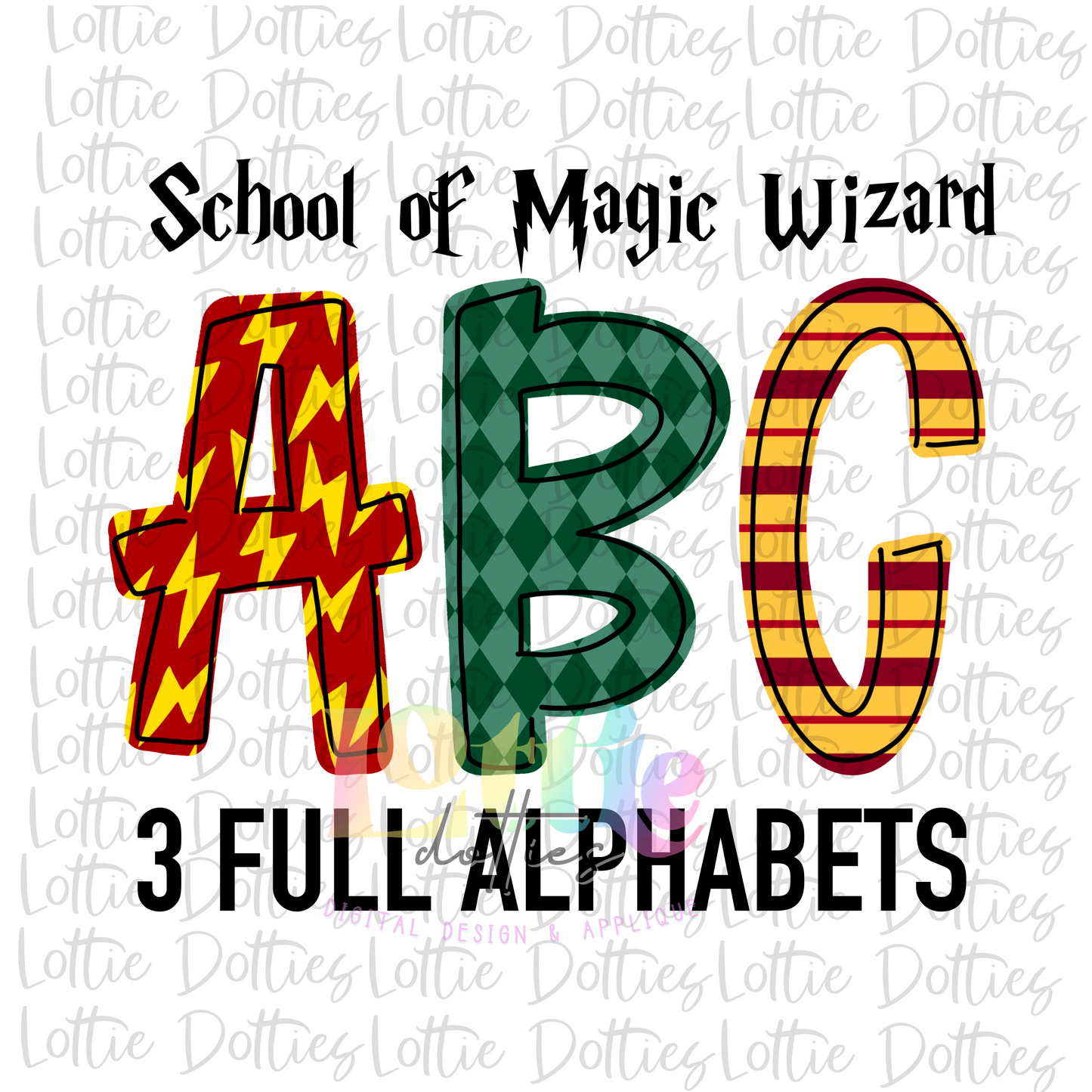 Wizard School of Magic Alphabet - Alpha Pack - Alphabet Clipart - Instant Download  - Alpha Pack