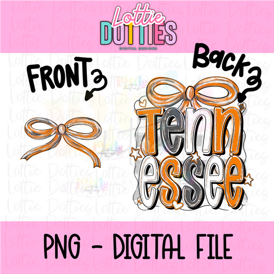 Tennessee Png - Tennessee bow Design - Digital Download