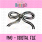 Bow PNG - Black and White Bow design  - Digital Download