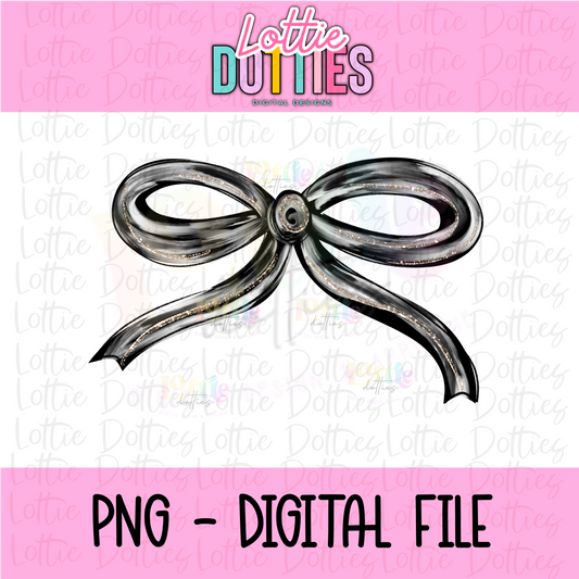Bow PNG - Black and White Bow design  - Digital Download
