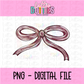Bow PNG - maroon and White Bow design  - Digital Download