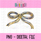 Bow PNG - Navy and Gold Bow design  - Digital Download