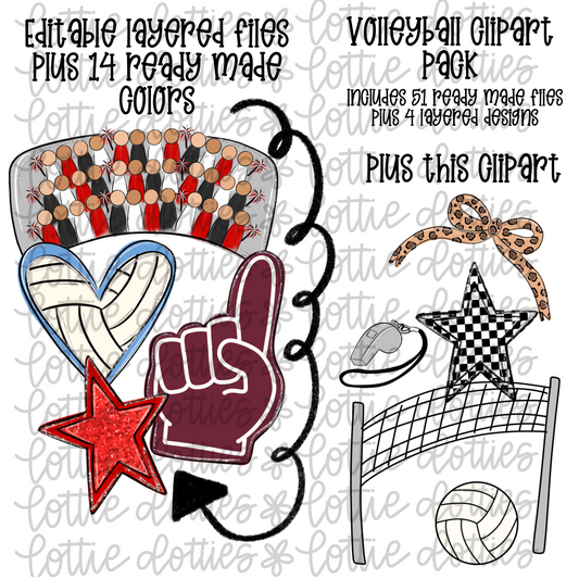 Volleyball Clipart Pack
