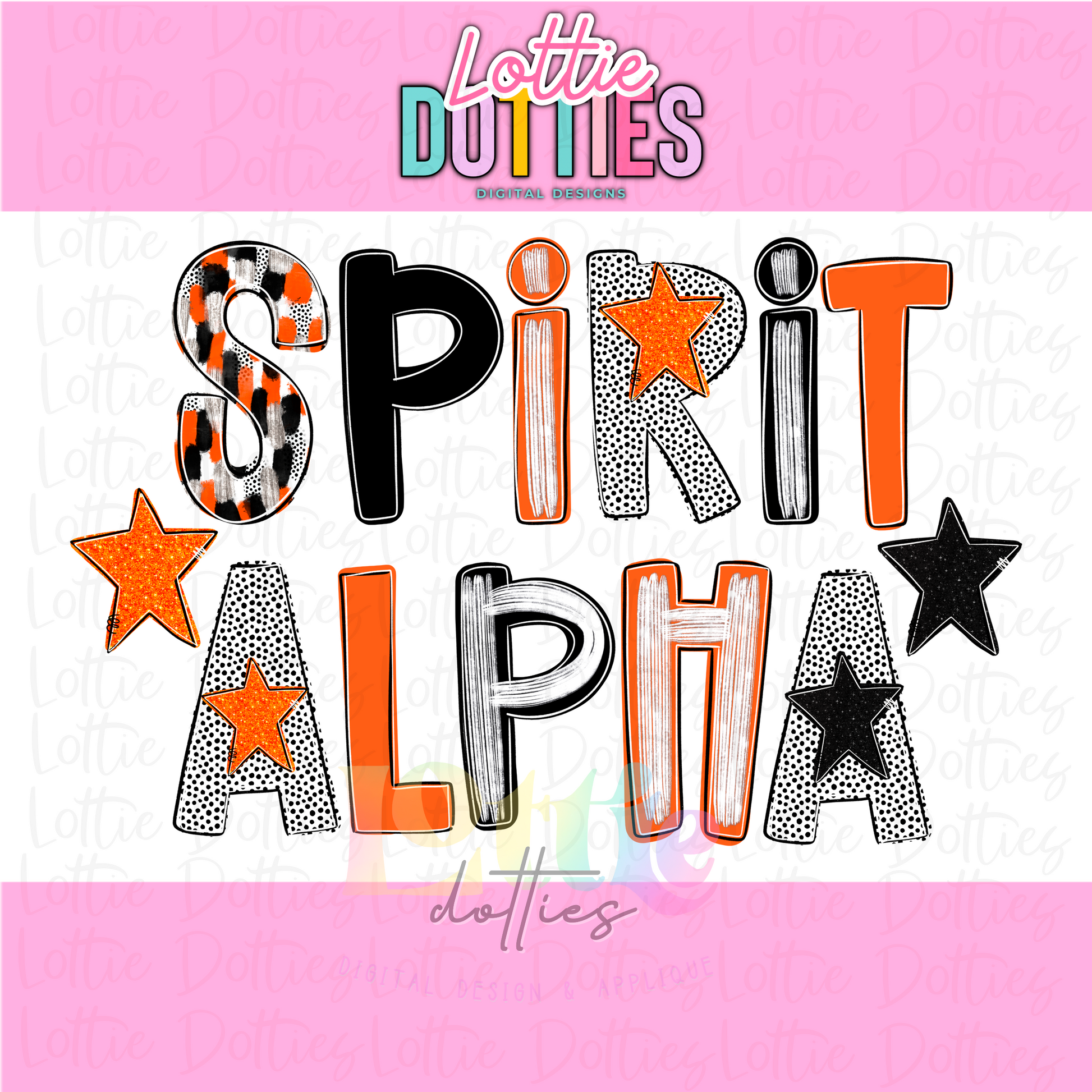 Orange and Black Poppy Spirit Alphabet – Alpha Pack – Alphabet Clipart …