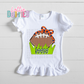 Football Bow - Orange & Navy Football Bow PNG - Bow Design Sublimation - Digital Download