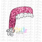 Pink Sequin Santa Hat PNG - Digital Download