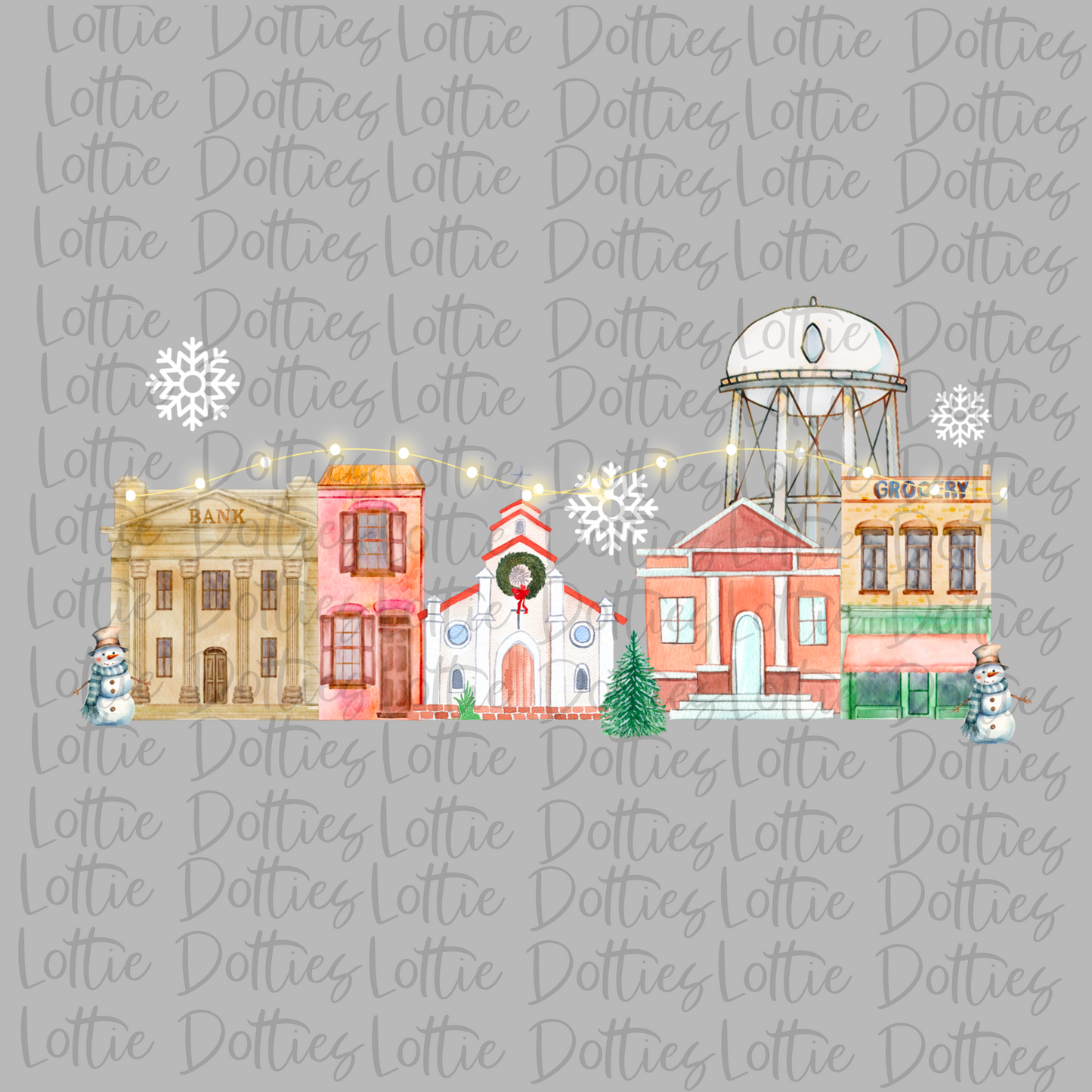 Christmas Town PNG- Digital Download