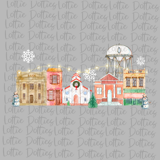 Christmas Town PNG- Digital Download