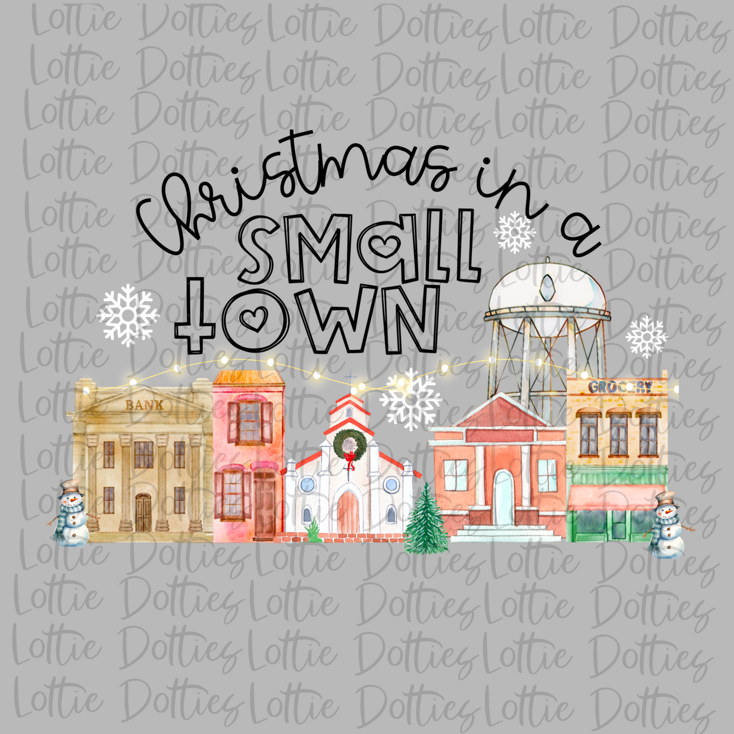 Christmas In A Small Town PNG- Digital Download