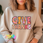 Give Thanks - Thanksgiving Sublimation Design- Digital Download