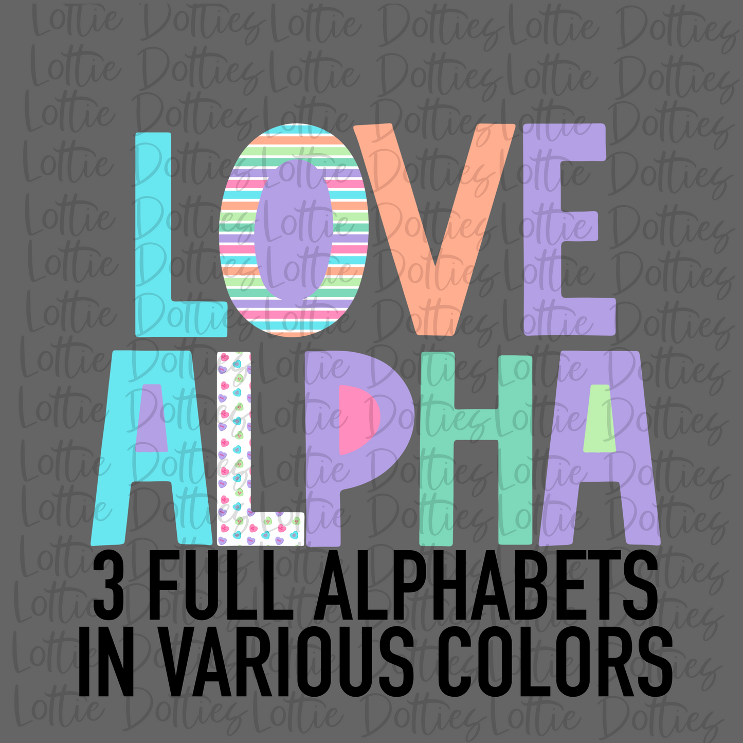 Love Talk Filled Colors Alpha - Alpha Pack - Alphabet Clipart - Instant Download  - Alpha Pack